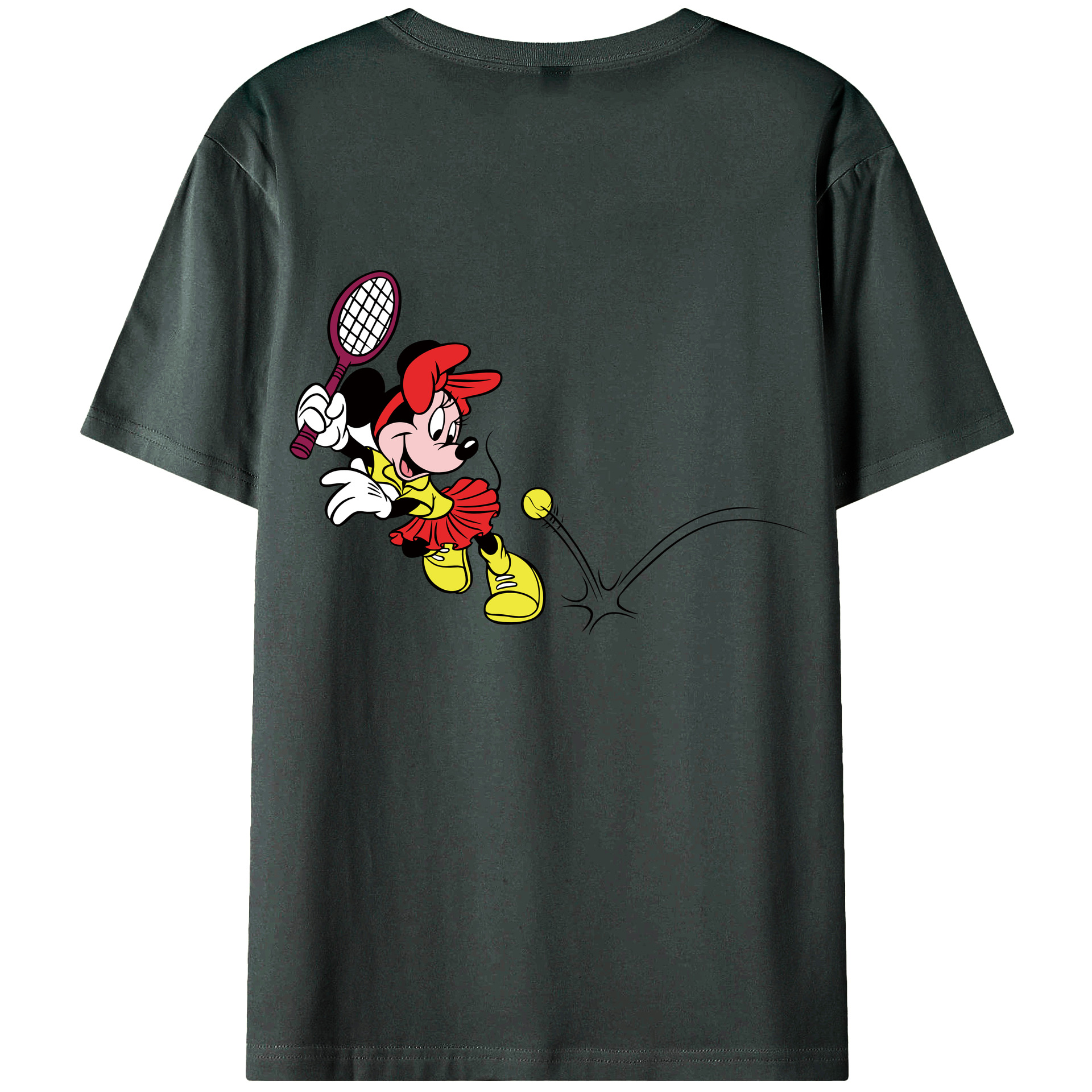 ミッキーマウス Mickey Mouse 綿100％ メンズ半袖Tシャツ（バックプリント） 通気性